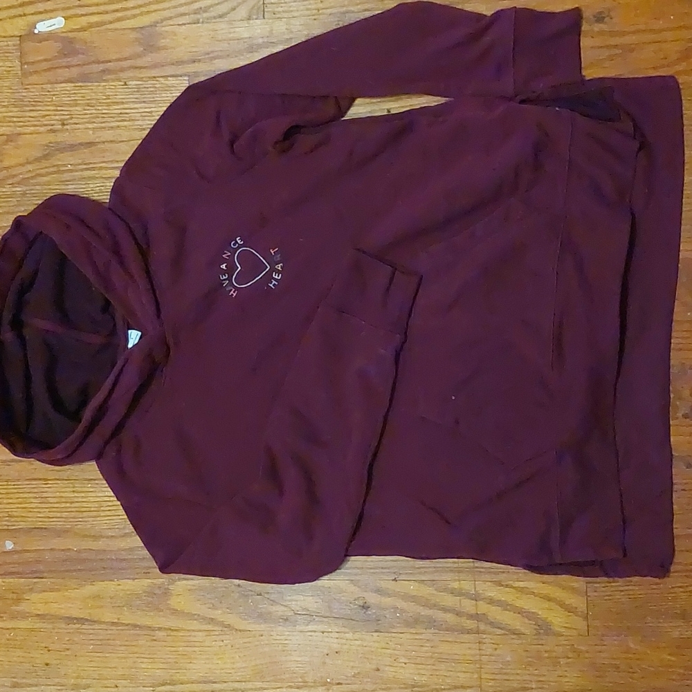 Old Navy Burgundy Lightweight Hoodie, Women's Small